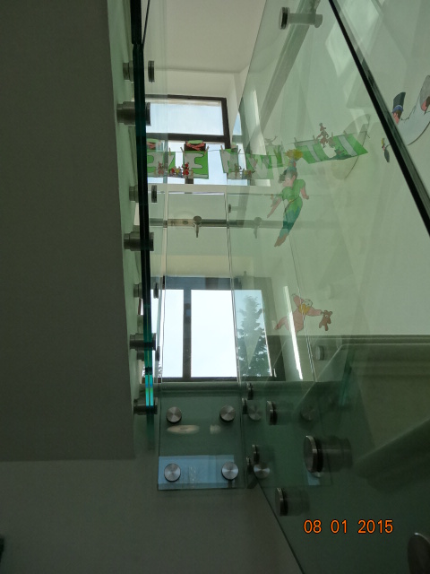 scuola elementare orciano balaustra vetro per scale